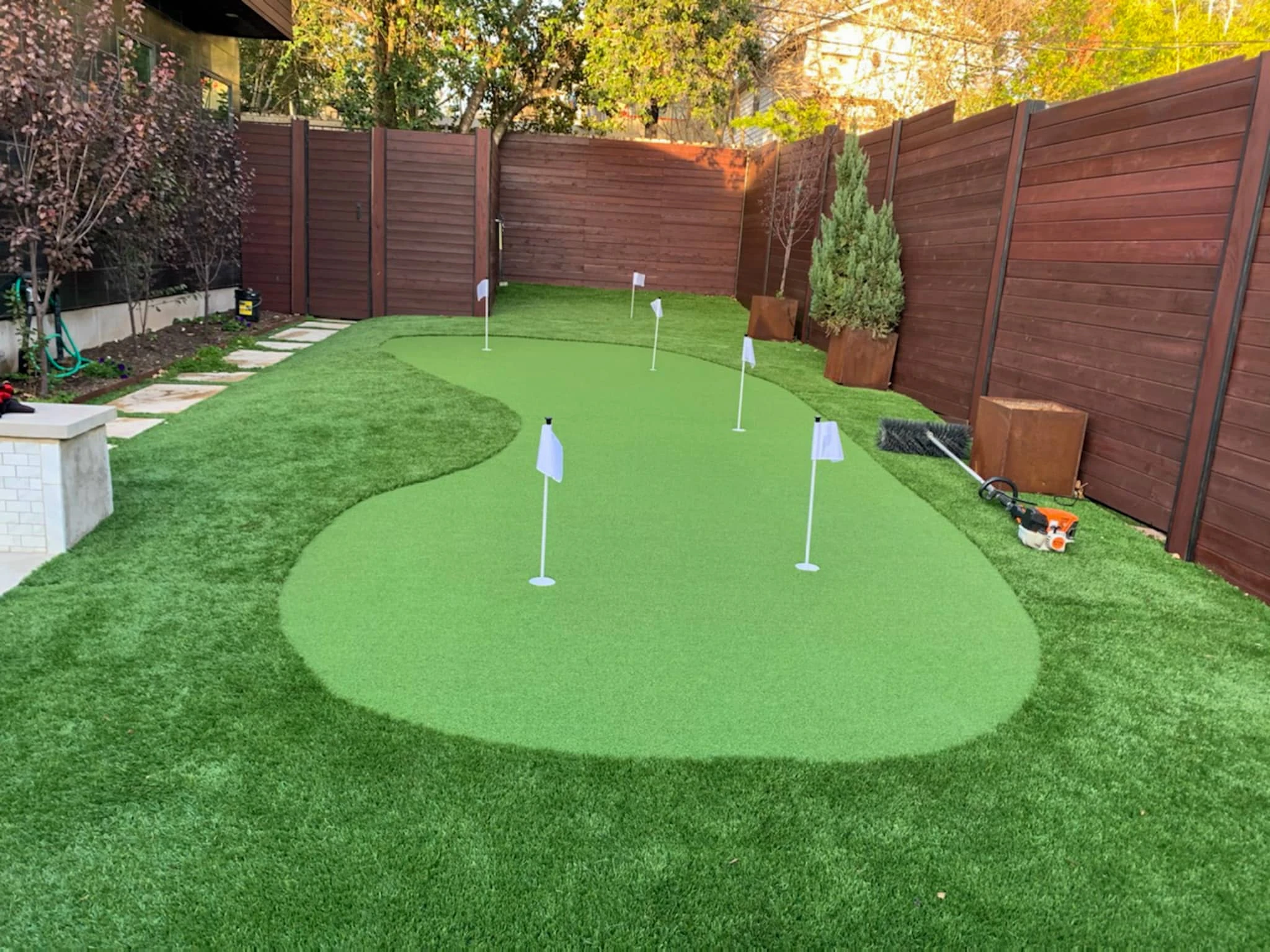 Artificial Turf Putting Green Installation